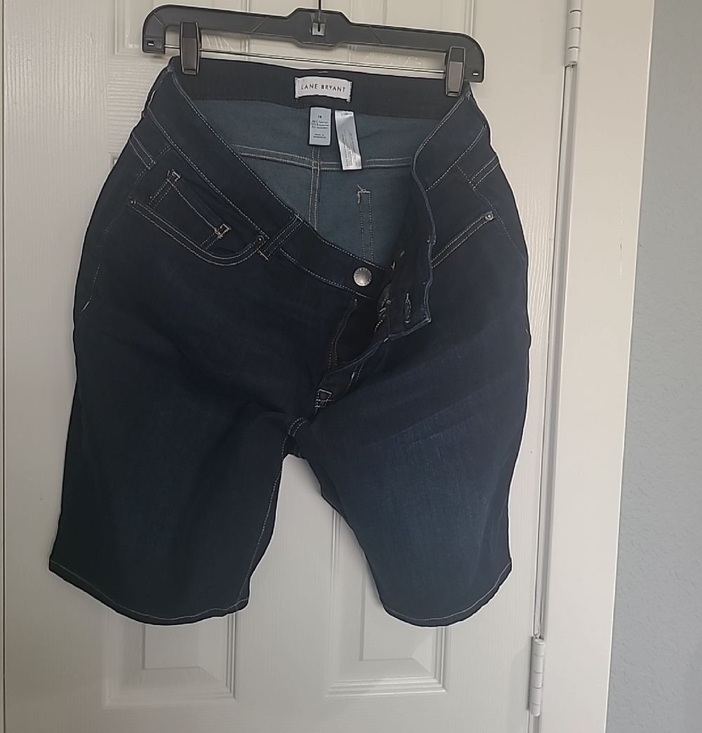 Lane Bryant Dark Indigo Denim Bermuda Shorts